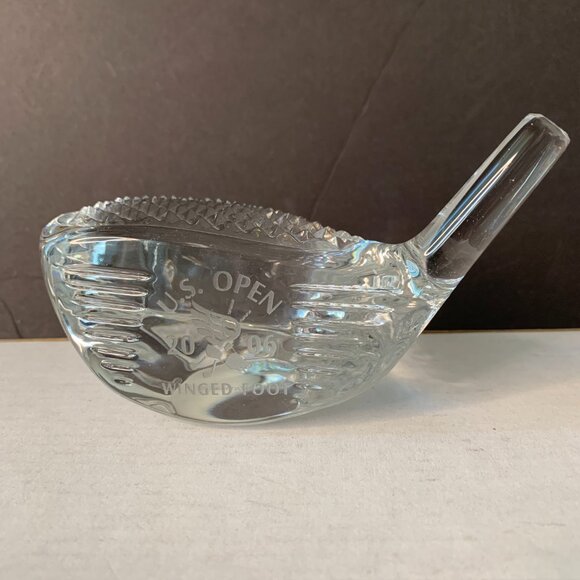 RARE WATERFORD U.S. OPEN 2006 WINGED FOOT CRYSTAL GOLF DRIVER HEAD PAPERWEIGTH